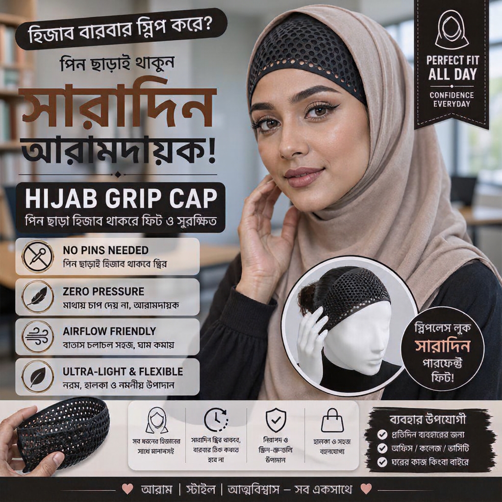 Hijab Grip Stopper Cap